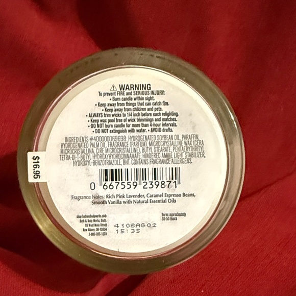 2 Bath & Body Works Raspberry Tangerine and Pink Lavender & Espresso Candles - Picture 3 of 7